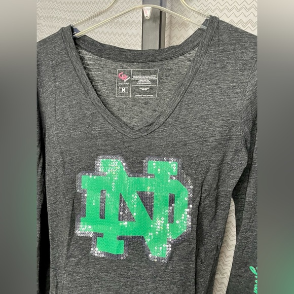 Womens Notre Dame Sequined Top - Picture 2 of 5
